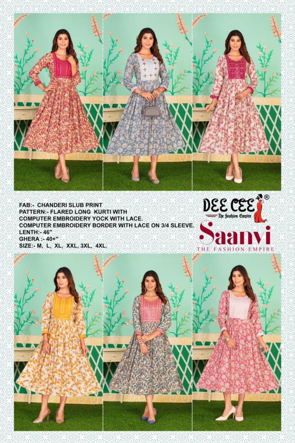 Deecee Saanvi Chanderi Fancy Kurti Collection